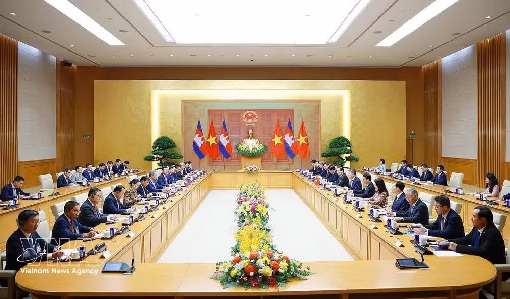 At the talks (Photo: VNA)