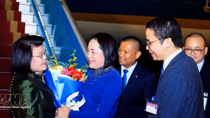 Cambodian National Assembly President arrives in Hanoi for official visit to Vietnam