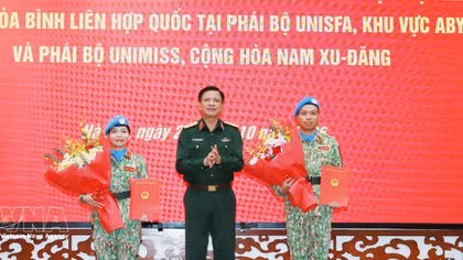 Vietnam rotates two officers to UN peacekeeping missions in Abyei, South Sudan