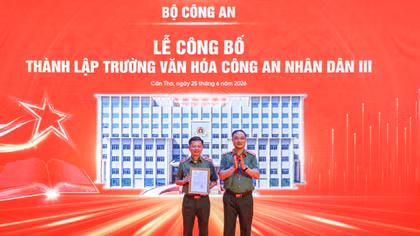 MPS establish Public Security Inter-Level Boarding School 3 in Can Tho city