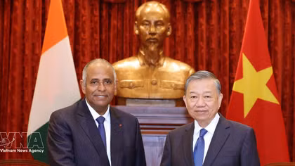 Top leader of Vietnam welcomes NA President of Côte d'Ivoire