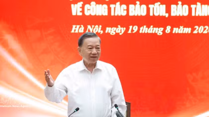 Top leader demands shift from passive preservation to active shaping of national memory