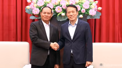 Minister Luong Tam Quang meets Laos senior official 