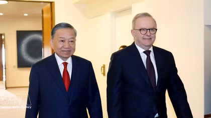 Top Vietnamese leader holds talks with Australian PM