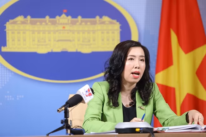 Spokeswoman Le Thi Thu Hang. Spokeswoman Le Thi Thu Hang.