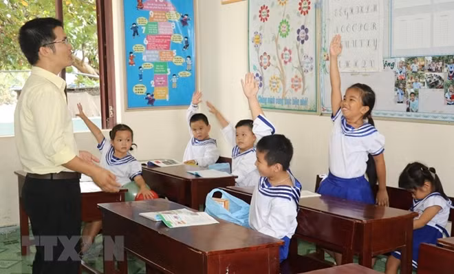 Students in a classroom.