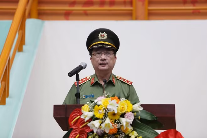 Senior Lieutenant General Nguyen Van Thanh, Deputy Minister of Public Security speaking at the event.