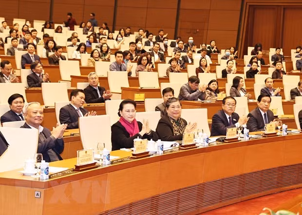 NA Chairwoman Nguyen Thi Kim Ngan (second from left) (Source: VNA)