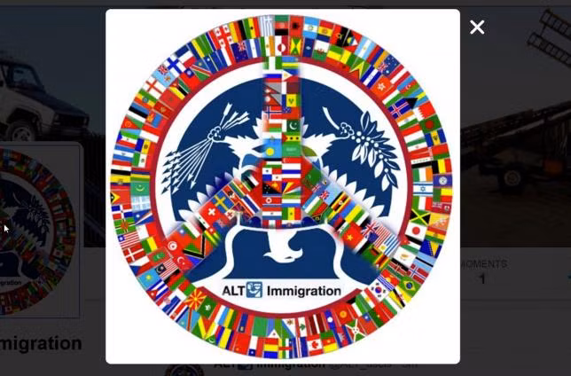 The logo for the parody immigration Twitter account @alt_uscis. @alt_uscis/Handout via Reuters