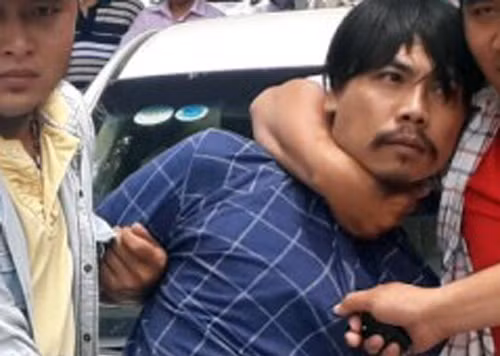 Car theft suspect Kevin Long Nguyen was arrested in Binh Duong Province on Wednesday. Photo by VnExpres/Thanh Hai
