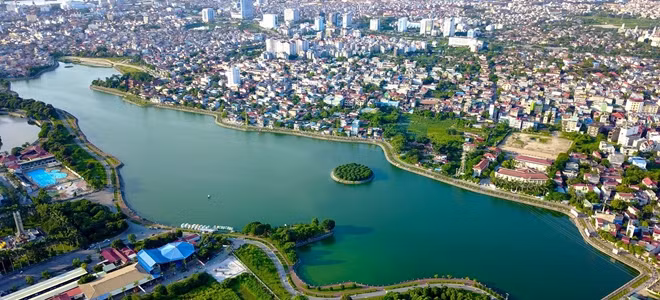 Hai Phong city from above.