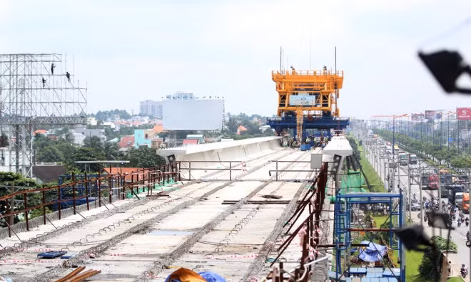 Construction of Ho Chi Minh City's first metro line. (Photo: VnExpress)