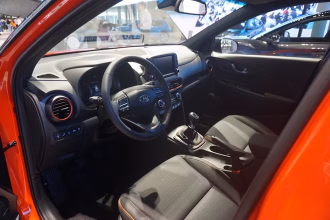 Hyundai Kona's interior.