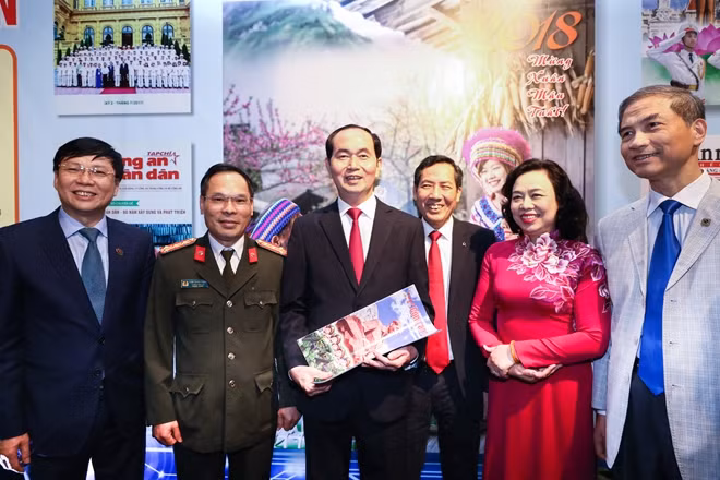 President Tran Dai Quang and delegates at the National Press Festival 2018. Photo: Thien Minh