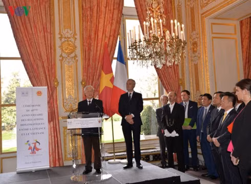 Party General Secretary Nguyen Phu Trong speaks at the ceremony