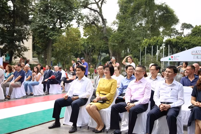 At the opening ceremony.