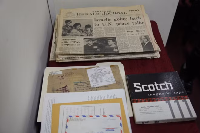 Keepsakes of late US pilot of the US Navy Walter Eugene Wilber at Hoa Lo Prison museum.