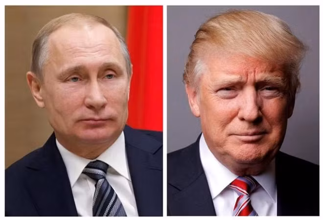 FILE PHOTO: A combination of file photos showing Russian President Vladimir Putin at the Novo-Ogaryovo state residence outside Moscow, Russia, January 15, 2016 and U.S. President Donald Trump posing for a photo in New York City, U.S., May 17, 2016. REUTERS/Ivan Sekretarev/Pool/Lucas Jackson/File Photos