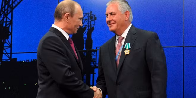 Rex Tillerson Awarded " Order of Friendship " by Vladimir Putin