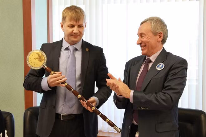 Andrey Klimov, Deputy Chairman of the Committee on International Affairs of the Council of the Russian Federation and Denis Bochkarev, deputy governor of Primorskyi region.