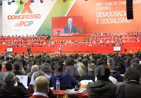 The scene of the 20th Congress of the Portuguese Communist Party (PCP) in Almada city, Portugal. (Source: VNA)