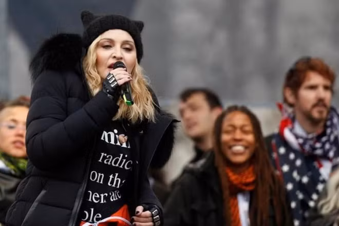 Madonna performs at the Women's March in Washington U.S., January 21, 2017. REUTERS/Shannon Stapleton