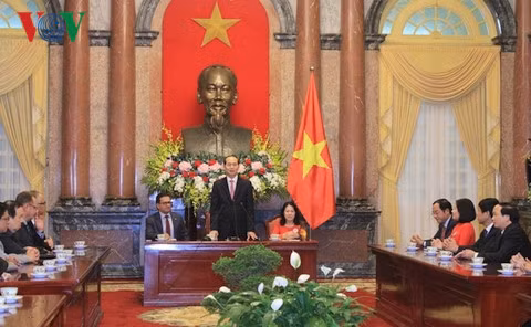 President Tran Dai Quang speaking at the event.