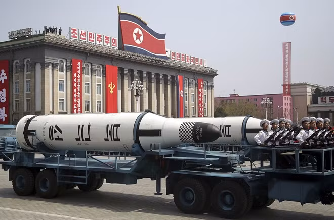 Several North Korean missiles were recently spotted moved from a rocket facility in the capital Pyongyang.