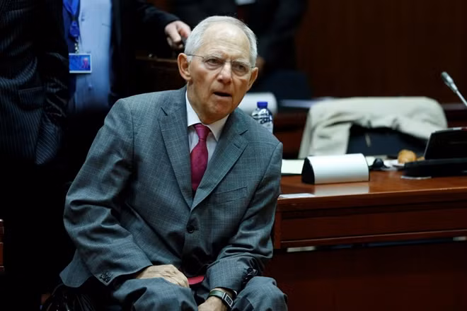 German Finance Minister Wolfgang Schaeuble arrives to attend an European Union finance ministers meeting in Brussels, Belgium, July 11, 2017.