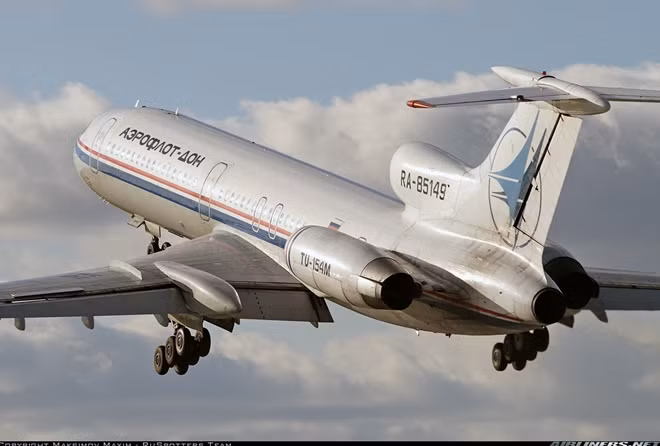 Russian military's Tu-154 plane.