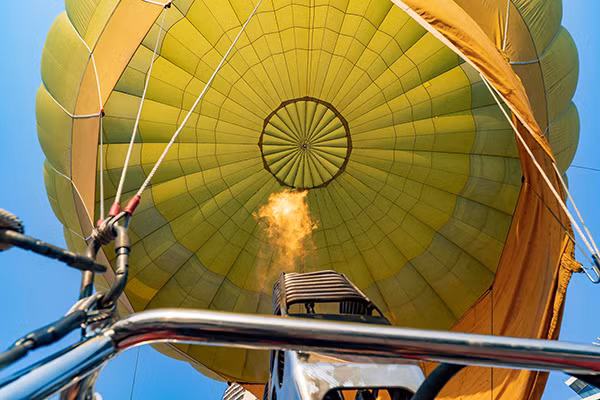 The hot air balloons beautifying the beaches during the ongoing holiday break.