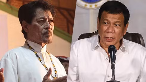 The MNLF's leader Nur Misuari and President of the Philippines Rodrigo Duterte. (Photo: rappler.com)