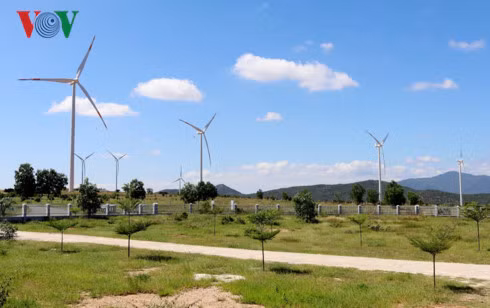 Wind turbines in the central coastal province of Binh Thuan - a locality with a high potential to develop the wind power sector further in Vietnam.