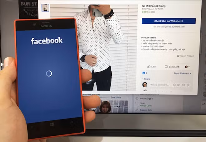 Facebook and other social networks in Vietnam has become a preferred online shopping channel for many locals. Photo by VnExpress/Dat Nguyen