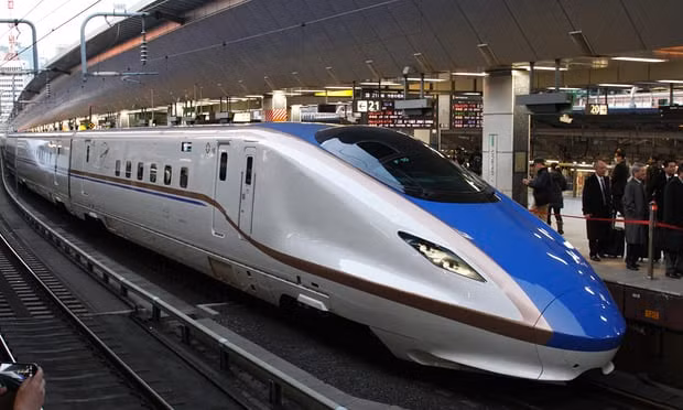 A new bullet train at Tokyo station. The Central Japan Railway Company said some parts from Kobe did not meet industrial standards, but there were no safety issues. Photograph: Hiroyuki Ozawa/Alamy