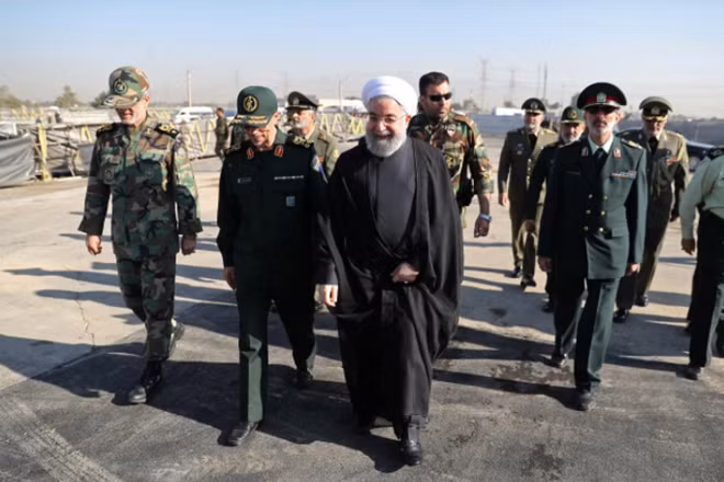 Iranian President Hassan Rouhani arrives to attend an armed forces parade in Tehran, Iran, September 22, 2017. Photo: REUTERS