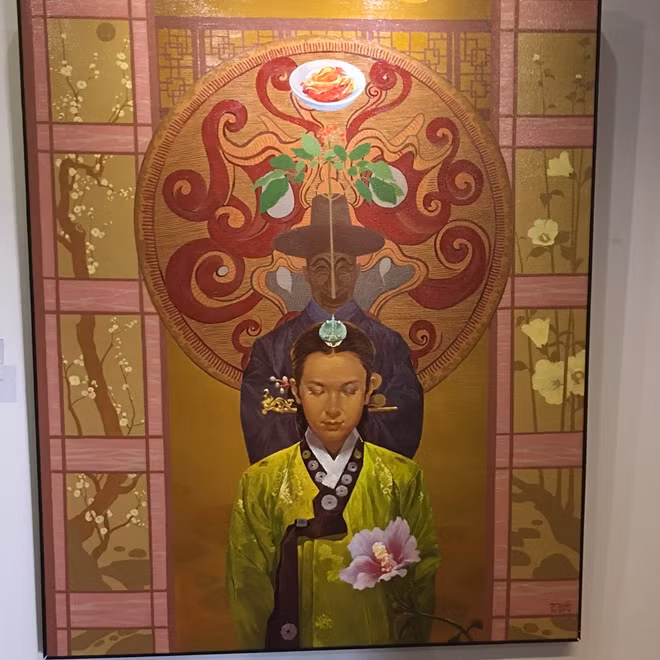 The canvas painting "Elite" (Tinh hoa).
