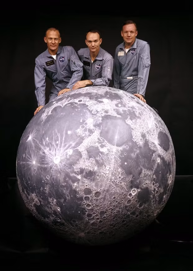 Moonshot: Buzz Aldrin, Michael Collins and Neil Armstrong in January 1969. Photograph: Ralph Morse/Getty Images