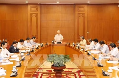 Party General Secretary Nguyen Phu Trong speaks at the meeting. (Source: VNA)