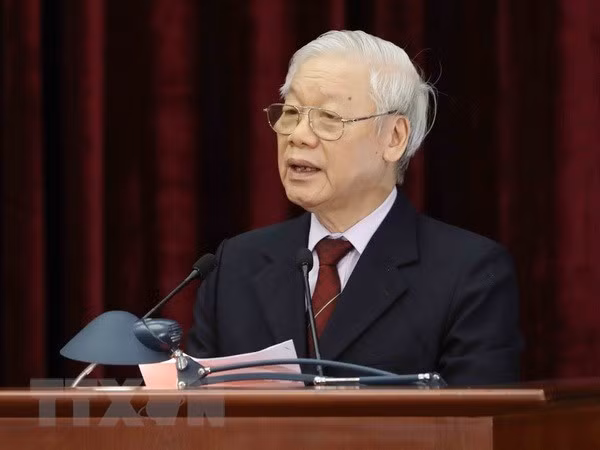 Party Central Committee General Secretary and President Nguyen Phu Trong at the event (Source: VNA)