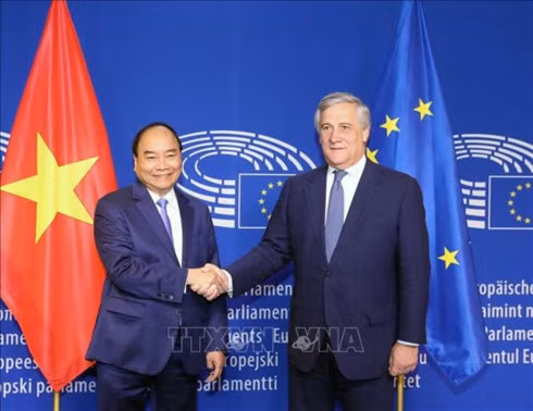 Prime Minister Nguyen Xuan Phuc and EP President Antonio Tajani.