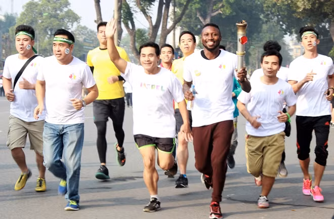 A cheerful atmosphere occupying the event