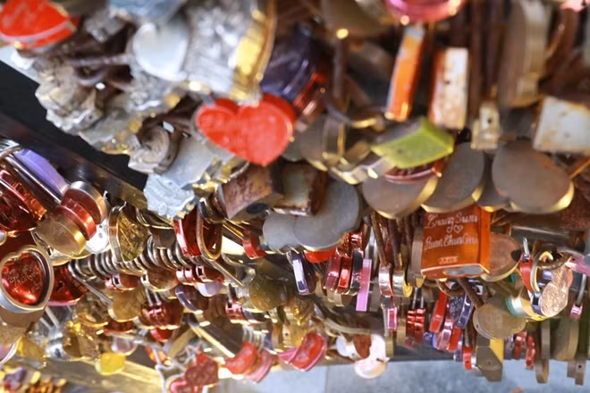 They come here to show their love. And to prove faithful love,they make the undying padlocks on the pier.