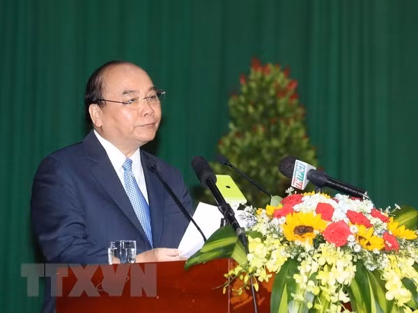 Prime Minister Nguyen Xuan Phuc at Can Tho University (Source: VNA)