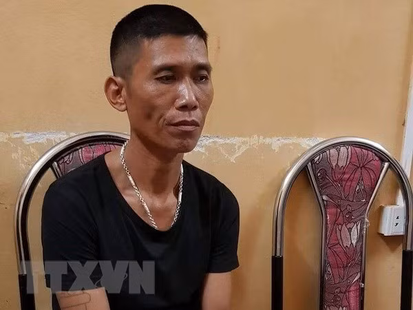Tong Van Cho at the local police station (Source: VNA)