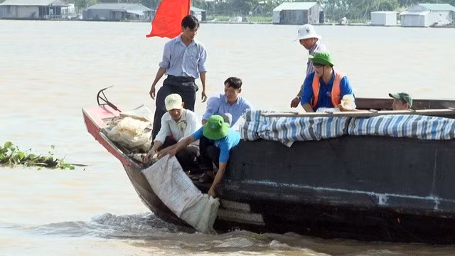 Over a million fish were released into the Tien River in Dong Thap Province on Monday as part of efforts to regenerate aquatic resources