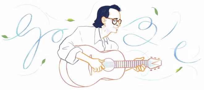 The google doodle of Trinh Cong Son (Source: Google Doodle)