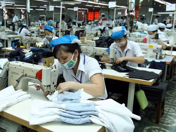 Workers at a garment-textile firm in the southern province of Dong Nai (Photo: VNA)