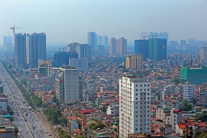The capital city has many tall apartment buildings, making it more modern