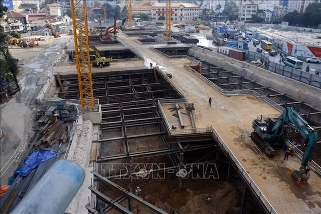 A cost overrun, audits and delayed payments to contractors caused the delays of first metro line. (Source: VNA)